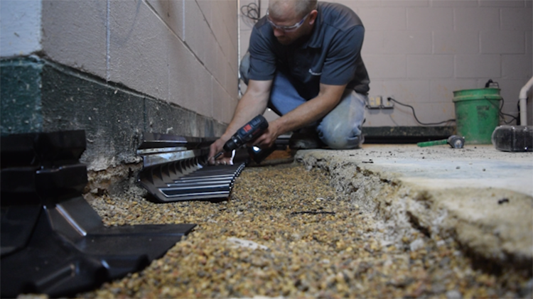 Installing basement drain cover