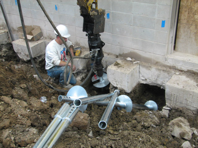 Foundation Repair Helical Piers