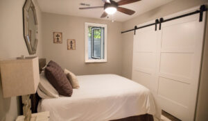 Finished Basement Bedroom with an egress window
