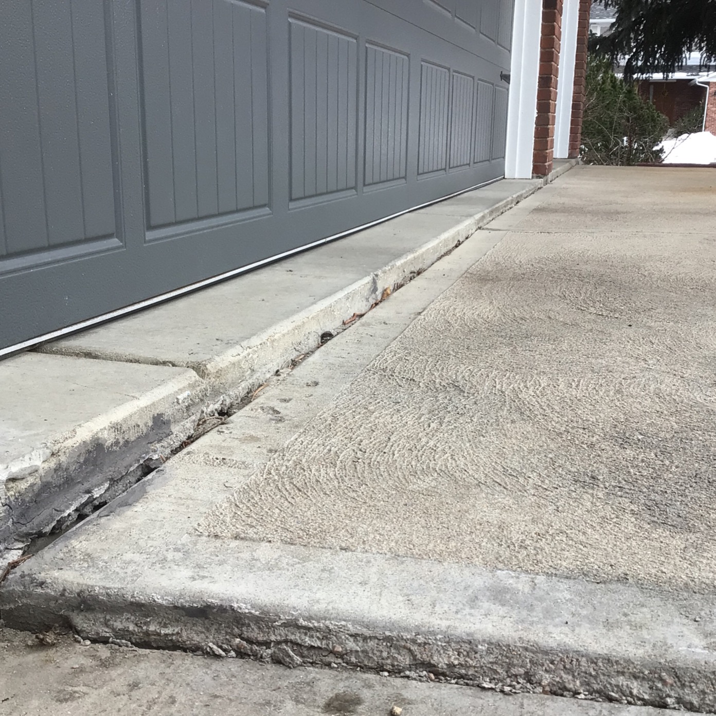 Sunken Concrete Driveway