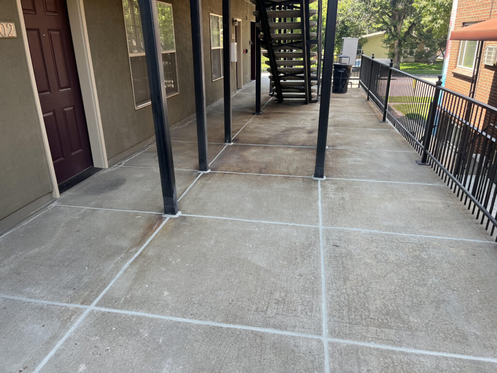 Caulked Concrete Patio