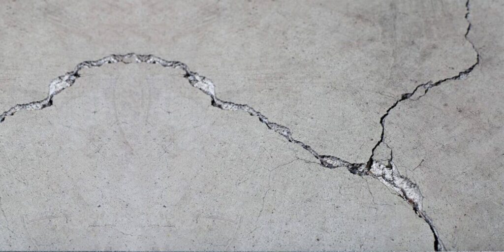 Cracked Concrete Slab