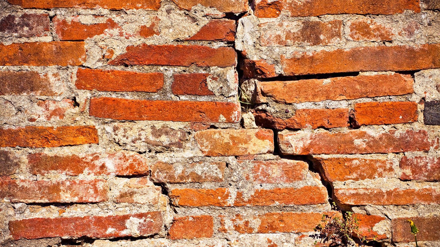 Cracked Brick Foundation